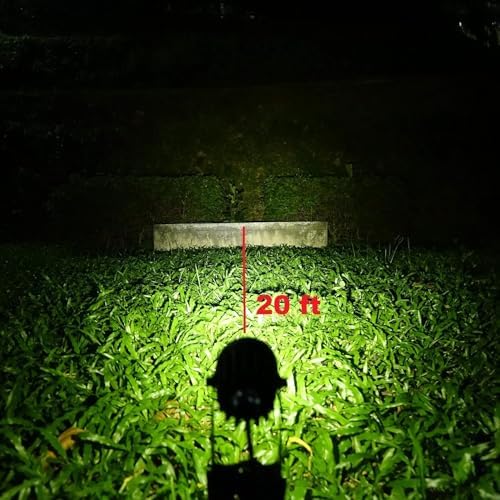 4-Spotlight Mini 50X Solar-Powered LED Spotlight (Warm White LED), Black Finish, Outdoor Garden Yard Landscape Downlight - Image 5