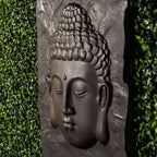 XBrand 30" H Buddha Water Fountain, Zen Wall Outdoor Garden Fountain w/Warm LED Light & Pump, Black Resin Water Fountain for Patio Backyard Home Decor - Image 6
