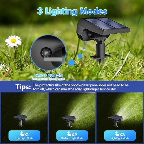 NYMPHY Solar Lights Outdoor Waterproof - 6 Pack (Cool White) - Image 4