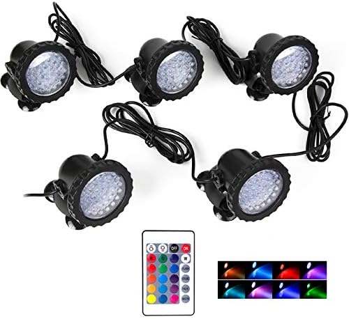 SHOYO Pond Lights, Submersible Fountain Lights Colored, 5 Lights by SHOYO