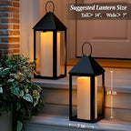 12" x 5" White Large Waterproof Outdoor Flameless Candles Battery Operated LED Flickering Pillar Candles with Remote and Timer for Indoor Outdoor Lanterns, Long Lasting, Set of 2 - Image 2