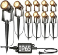 SUNTHIN 10 Pack Outdoor Landscape Lights with Transformer, LED Spotlights by SUNTHIN