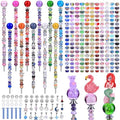 AIPRIDY DIY Crystal Beaded Fairy Wand Garden Stakes Kit, Colorful Decorative Wands with Assembly Guide, 12 or 10 Inch Threaded Rods,Outdoor Garden Decoration Set (238, Rainbow+Inner BubbleTop) by AIPRIDY