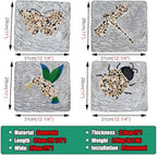 Stepping Garden Stone Square Step Gardening Stones with Pebble, Outdoor Walkway Stepping Lawn Stone Set Concrete Material, 31x21cm Tiles for Decorative Garden Path(Color:A Set) - Image 2