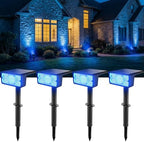 T-SUN Blue Solar Spot Lights Outdoor Waterproof, 4 Pack by T-SUN
