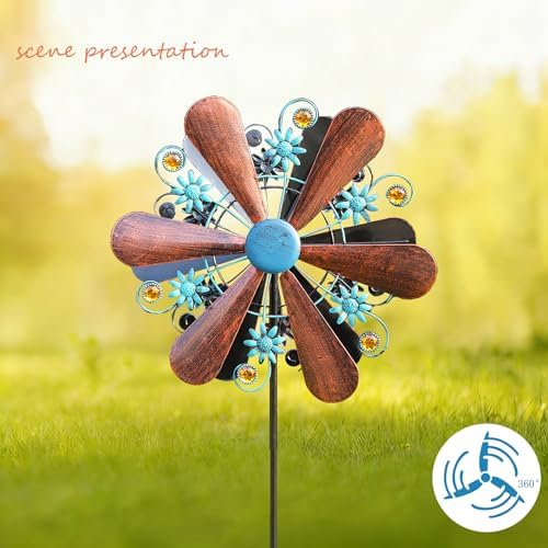 WENYLE Wind Spinners Outdoor Metal Large 360 Degrees Kinetic Wind Sculptures& Spinners Yard Art Outdoor Garden Decor - Image 3
