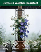 ARIFARO 2 Pack 78"H x 20"W Metal Garden Trellis for Climbing Plants Outdoor - Image 6