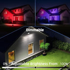 ILC LED Flood Light 30W Outdoor RGB Color Changing, Smart Floodlights RGBW 2700K Warm White & 16 Million Colors, 20 Modes, Grouping, Timing, IP66 Waterproof (2 Pack) - Image 7