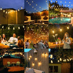 LED Outdoor String Lights 100FT Patio Lights with 25 Shatterproof ST38 Vintage Edison Bulbs, Outside Hanging Light Waterproof for Porch, Deck, Garden, Backyard, Balcony, Dimmable 2700K - Image 7