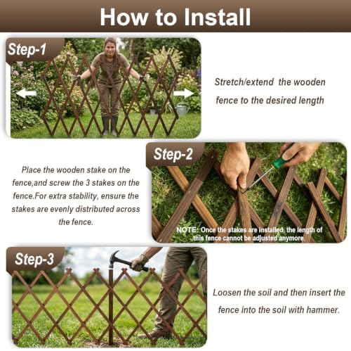 Avalution Decorative Garden Fence Outdoor,Total 12in(H) x 11.6 ft(L) 2 Pack - Image 6