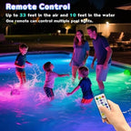 Pool Lights for Above Ground Pools, Rechargeable 10 Color Changing Submersible LED Lights with Remote & 6 Modes, IP68 Waterproof Underwater Light for Swimming Pool Fountain Pond Hot Tub (4 Pack) - Image 4
