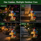 C&Y&G&X Solar Garden Gnome Statue with Lantern, Waterproof Mushroom Garden Decor, Resin Gnome Yard Art with Solar LED Lights for Outdoor Lawn Patio Porch, Gifts for Mom Grandma Garden Lovers - Image 5