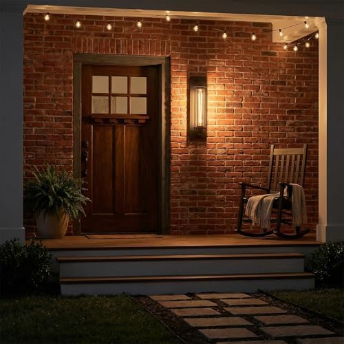 mirrea 18-Inch Industrial Outdoor Wall Light Sconce, Matte Black, Set of 2 - Image 5