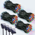 Solar Christmas Lights Outdoor 4 Pack 200 LED 132FT String Light Multicolor by EEW