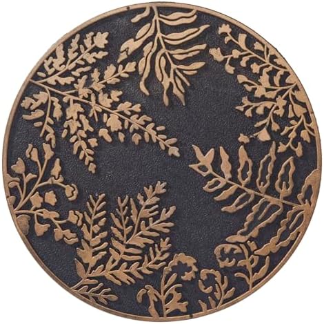 HF by LT Ferns Stepping Stone, 11-3/4 inches, Black with Brushed Brass Finish, Set of 3 - Image 2