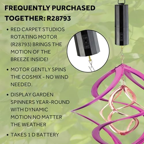 Red Carpet Studios The Original Cosmix Deluxe Helix Wind Spinner, Medium 14-Inch, Double Purple & Copper - Image 3