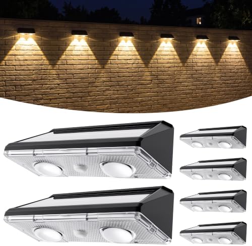 Solar Fence Lights Outdoor, 6 Pack 9-Color LED Lights with Auto-Cycle, 12H by Unknown