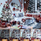 KNONEW 203FT 600LED Green Wire Outdoor Fairy Lights Plug in Cool White Xmas - Image 3