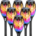 6Pack Solar Lights Outdoor, Solar Torch Light with Flickering Flame by TANCUZO