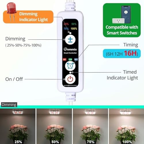 Under Shelf Grow Light, Auto Timer, Dimmable, Daylight White, 2-Pack - Image 3