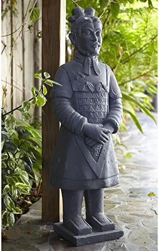 Nearly Natural 40 in Warrior Statue Detailed Oriental Garden House Decor - Image 2