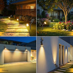 Solar Lights Outdoor Spot Light: 4 Pack 120°&180° Adjustable Bigger LED Solar Spot Lights Outdoor Waterproof - Landscape Lighting Spotlights for Garden, Yard, Pathway, Tree, Flag, Wall (Warm White) - Image 7