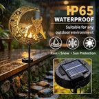 Solar Lights Outdoor Decor Cracked Glass Cow Stake Moon Lights Cow Gifts - Image 6