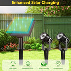T-SUN Solar Spot Lights Outdoor, Dual Head Solar Spotlights, Warm White - Image 3
