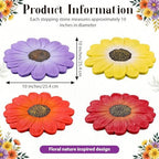Cinnvoice 6 Pack Garden Stepping Stones Outdoor - 10 Inch Resin Decorative Stone for Garden Walkway Patio Landscaping Yard Decor(Daisy) - Image 2