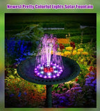SZMP Solar Fountain 4W Bird Bath Fountains Upgraded 60 LED Lights, Built-in 4000 mAh Battery with 7 Nozzles & 4 Fixers, Solar Water Fountain for Garden, Bird Bath, Pool, Pond, Outdoor - Image 6