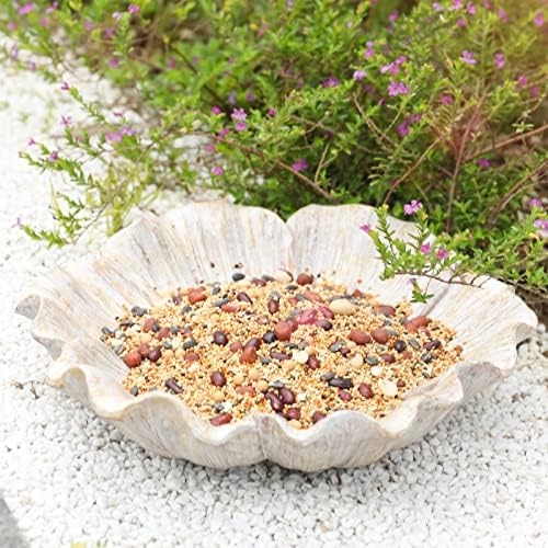 MUMTOP Bird Bath for Outdoors, Resin Garden Flower Birdbath Bowl Yard Decor - Image 2