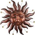 Metal Wall Art Decor Outdoor Inside with Sun Face, 26 Inch Large Outside Sun Metal Decorations Hanging on House, Living Room, Bedroom, Patio, Fence, Yard by VESTCDF