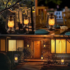 Solar Lanterns Outdoor Waterproof, 4 Pack Vintage LED Hanging Lights - Image 6
