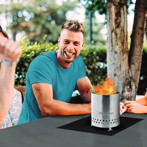 Duraflame 5.5 inch Table Top Fire Pit with Built-in Stand & Removable Grate, Low Smoke, Portable Mini for Outdoor Use, Wood or Pellets, Double Walled Stainless Steel, Travel Bag Included., 5.5 In Pit - Image 5