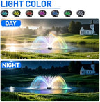 Pond Fountain Aerator with Lights,Pond Fountain with 4 RGB Lights,10 Light Modes,1HP 750W 110V 15000GPH,Stainless Steel Pump with 100FT Power Cord& Timer,Pond Fountains for Large Ponds,Lakes - Image 5