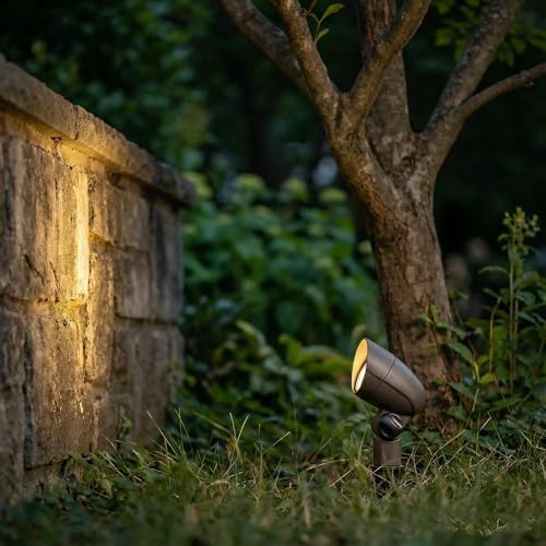 GOLDEN STAR Low Voltage Landscape Lights 3W LED Outdoor Landscape Floodlight 12V Bronze Waterproof 200Lumen Spotlight 3000K Warm White Outdoor Lighting with Stake & Connector for Yard Garden Tree 2PK - Image 4