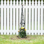 Garden Obelisk 41" Metal Trellis - Sturdy Support for Roses & Vines - Image 6