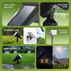 Philips 4 Packs Solar Spot Lights Outdoor Waterproof, 28 LED 3000K Solar Powered Landscape Pathway Lights, Dusk to Dawn Solar Spotlights for Garden, Yard, Lawn, Walkway, Driveway - Image 2