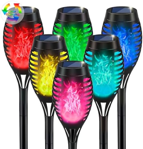 Christmas Decorations Outdoor, Multicolor Flickering Solar Christmas Lights by IkeeRuic