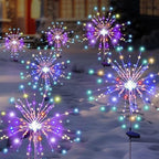 Solar Garden Firework Lights Outdoor Waterproof 6 Pack, 120 LED Sparklers, Colorful, for Patio, Backyard, Sidewalk, Christmas, Parties - Image 3