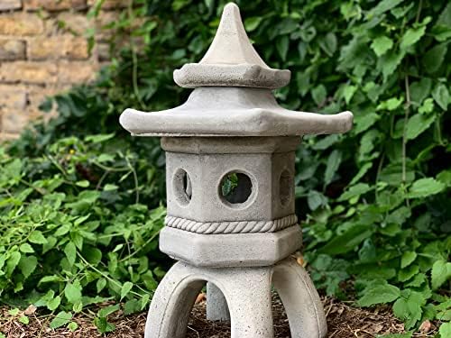 OLOMA Japanese pagoda lantern Concrete pagoda statue Outdoor chinese lantern Japanese stone temple Large garden pagoda Meditation altar Zen gift Outdoor sculpture zen garden Furniture for home decor - Image 5
