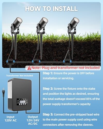MR11 Mini Landscape Spotlights, 12-24V 2W 2700K, 4-Pack - Image 6