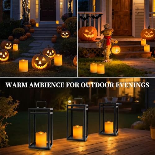 Solar Candles Outdoor, 6 Pack Flameless Candles for Lanterns, 3" x 4" - Image 3