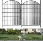 15 Panels Decorative Garden Fence with Lock, 40in (H) X 36.25ft (L) No Dig Dog Fences Outdoor for Yard, Rustproof Tall Animal Barrier Fencing, Metal Panels Suitable for Yards Border, Patio Use by GILPWAFlagship