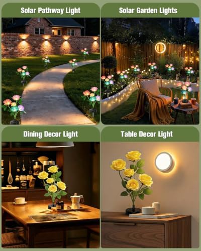 Solar Lights Outdoor, Dual Use Flower Lights with 40H Runtime - Image 6