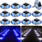 AGPTEK 2 Colors in 1 Solar Driveway Lights 12 Pack with Ground Spike Design by AGPTEK
