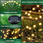 6 Pack Solar Garden Lights Outdoor Waterproof Firefly Lights Warm White - Image 5