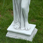 Outdoor Nymph Statues, 32Inch Garden Goddess Sculptures, Greek Mythology Roman Decor, Large Statues for Patio Yard Lawn Porch, Grey (Nymph-Grey) - Image 4