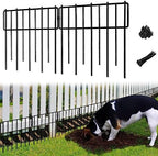 Animal Barrier Fence, 19 Pcs 12In(H) x 20.5Ft(L) Upgrade 1.26 in Gap Decorative Fences No Dig Fence for Rabbit and Dog, Rustproof Metal Wire Garden Fence Border for Garden Patio Landscaping by Blingluck