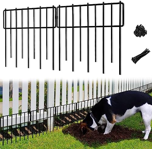 Animal Barrier Fence, 19 Pcs 12In(H) x 20.5Ft(L) Upgrade 1.26 in Gap Decorative Fences No Dig Fence for Rabbit and Dog, Rustproof Metal Wire Garden Fence Border for Garden Patio Landscaping by Blingluck